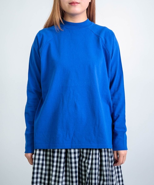 D.M.G.（ドミンゴ）の「[D.M.G. / ディーエムジー] BD天竺 ラグランロングTシャツ（Tシャツ/カットソー・レディース・キナリ/ホワイト/ベージュ/ブラウン/レッド/ブルー・FREE）」の5枚目の写真