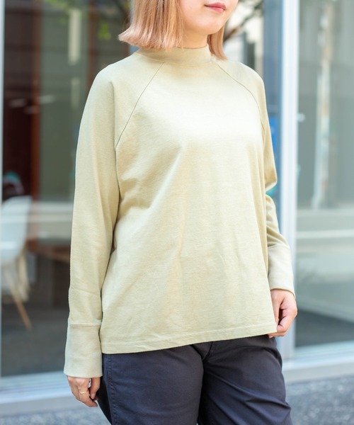 D.M.G.（ドミンゴ）の「[D.M.G. / ディーエムジー] BD天竺 ラグランロングTシャツ（Tシャツ/カットソー・レディース・キナリ/ホワイト/ベージュ/ブラウン/レッド/ブルー・FREE）」の19枚目の写真