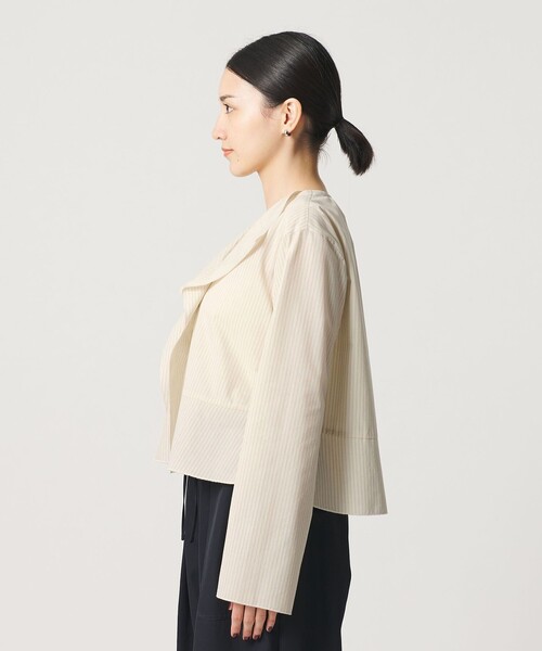 BEAUTY&YOUTH UNITED ARROWS(ビューティーアンドユースユナイテッドアローズ)の「ソリッド&ストライプ ラッフル シャツブラウス ウォッシャブル(シャツ/ブラウス・レディース・ブラック/ホワイト/ナチュラル・FREE)」の20枚目の写真