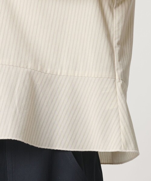 BEAUTY&YOUTH UNITED ARROWS(ビューティーアンドユースユナイテッドアローズ)の「ソリッド&ストライプ ラッフル シャツブラウス ウォッシャブル(シャツ/ブラウス・レディース・ブラック/ホワイト/ナチュラル・FREE)」の10枚目の写真