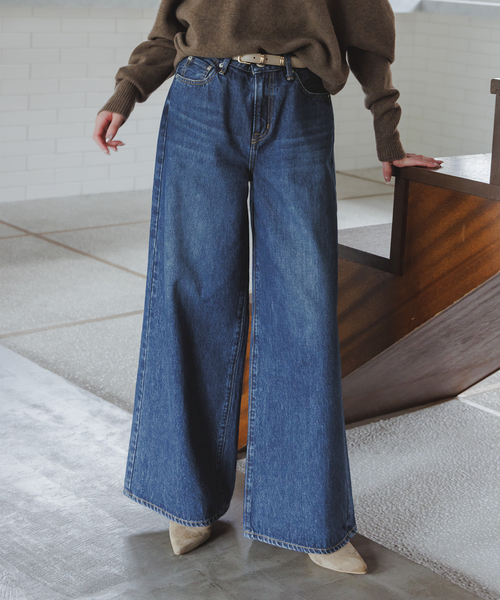 NEEDBY heritage(ニードバイヘリテージ)の「NEED by heritage/ニードバイヘリテージ MONICA(デニムパンツ・レディース・ネイビー・25/24/23/26)」の1枚目の写真