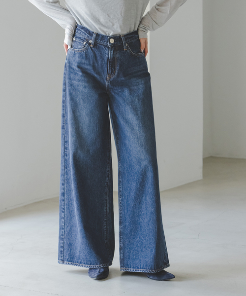 NEEDBY heritage(ニードバイヘリテージ)の「NEED by heritage/ニードバイヘリテージ MONICA(デニムパンツ・レディース・ネイビー・25/24/23/26)」の5枚目の写真