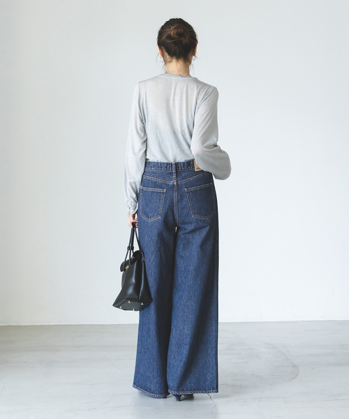 NEEDBY heritage(ニードバイヘリテージ)の「NEED by heritage/ニードバイヘリテージ MONICA(デニムパンツ・レディース・ネイビー・25/24/23/26)」の10枚目の写真