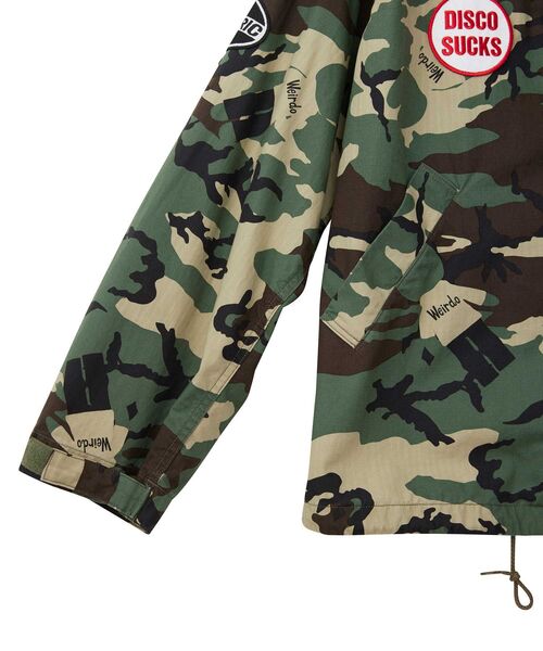 HYSTERIC GLAMOUR(ヒステリックグラマー)の「DISCO SUCKSワッペン フーデットジャケット(ミリタリージャケット・メンズ・カーキ系/ブルー系その他/カーキ/ブラック・X-LARGE/LARGE/MEDIUM/SMALL)」の5枚目の写真