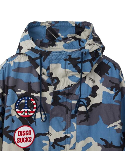 HYSTERIC GLAMOUR(ヒステリックグラマー)の「DISCO SUCKSワッペン フーデットジャケット(ミリタリージャケット・メンズ・カーキ系/ブルー系その他/カーキ/ブラック・X-LARGE/LARGE/MEDIUM/SMALL)」の12枚目の写真