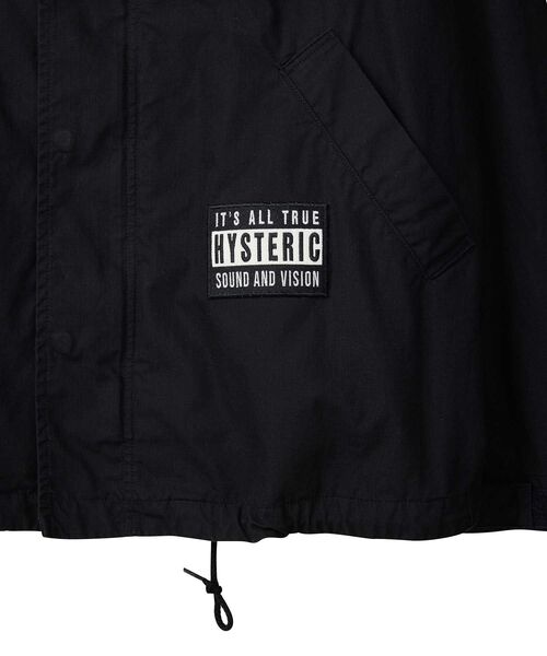 HYSTERIC GLAMOUR(ヒステリックグラマー)の「DISCO SUCKSワッペン フーデットジャケット(ミリタリージャケット・メンズ・カーキ系/ブルー系その他/カーキ/ブラック・X-LARGE/LARGE/MEDIUM/SMALL)」の15枚目の写真