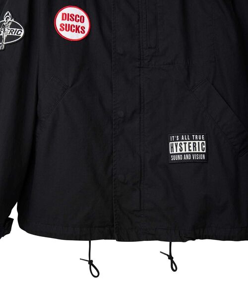 HYSTERIC GLAMOUR(ヒステリックグラマー)の「DISCO SUCKSワッペン フーデットジャケット(ミリタリージャケット・メンズ・カーキ系/ブルー系その他/カーキ/ブラック・X-LARGE/LARGE/MEDIUM/SMALL)」の16枚目の写真