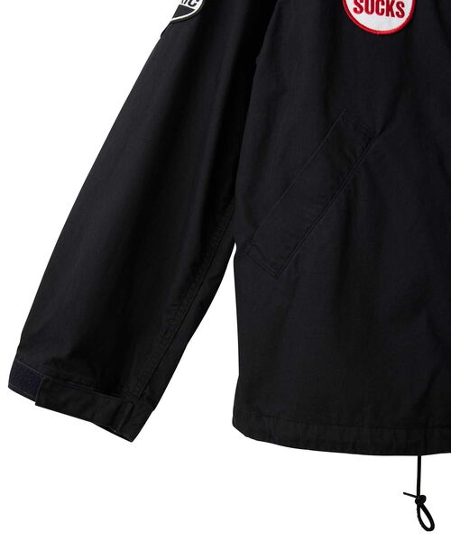 HYSTERIC GLAMOUR(ヒステリックグラマー)の「DISCO SUCKSワッペン フーデットジャケット(ミリタリージャケット・メンズ・カーキ系/ブルー系その他/カーキ/ブラック・X-LARGE/LARGE/MEDIUM/SMALL)」の17枚目の写真