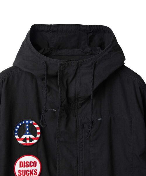 HYSTERIC GLAMOUR(ヒステリックグラマー)の「DISCO SUCKSワッペン フーデットジャケット(ミリタリージャケット・メンズ・カーキ系/ブルー系その他/カーキ/ブラック・X-LARGE/LARGE/MEDIUM/SMALL)」の18枚目の写真