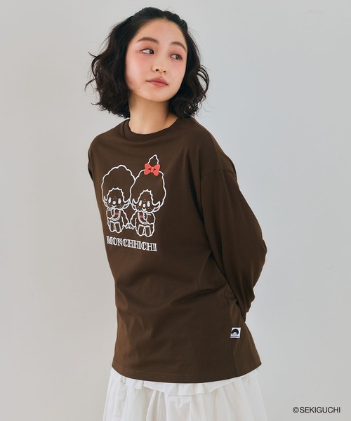 cross marche(クロスマルシェ)の「【モンチッチ】フロントプリントロンT(Tシャツ/カットソー・レディース・ブラウン/チャコール/ピンク・L/M/LL)」の16枚目の写真