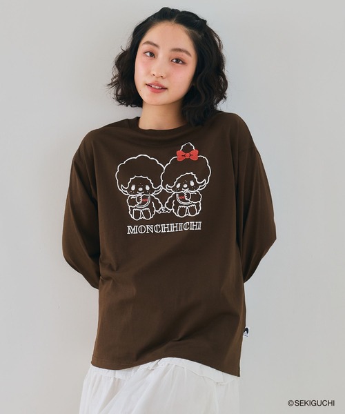 cross marche(クロスマルシェ)の「【モンチッチ】フロントプリントロンT(Tシャツ/カットソー・レディース・ブラウン/チャコール/ピンク・L/M/LL)」の18枚目の写真
