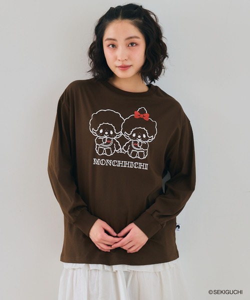 cross marche(クロスマルシェ)の「【モンチッチ】フロントプリントロンT(Tシャツ/カットソー・レディース・ブラウン/チャコール/ピンク・L/M/LL)」の19枚目の写真