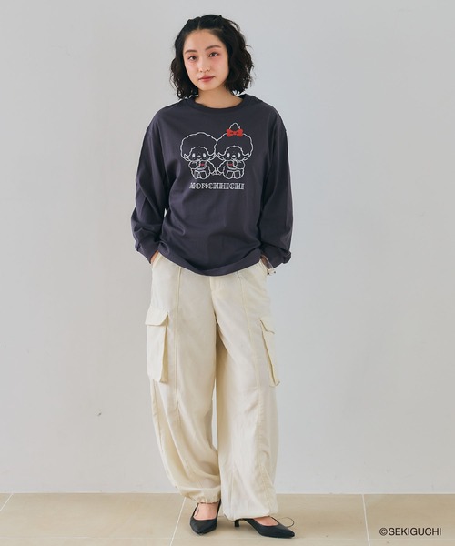 cross marche(クロスマルシェ)の「【モンチッチ】フロントプリントロンT(Tシャツ/カットソー・レディース・ブラウン/チャコール/ピンク・L/M/LL)」の10枚目の写真