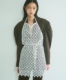 EN NEUME（エンノイム）の「Flower Lace Apron Dress   花柄レースエプロンワンピース（ワンピース）」