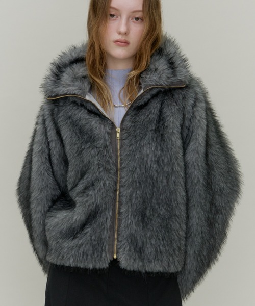 Plumel（プルメル）の「Fox Like Fur Blouson / フォックスライクファーブルゾン（その他アウター・レディース・グレー/ベージュ/アイボリー・MEDIUM）」の22枚目の写真