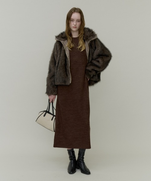 Plumel（プルメル）の「Fox Like Fur Blouson / フォックスライクファーブルゾン（その他アウター・レディース・グレー/ベージュ/アイボリー・MEDIUM）」の7枚目の写真