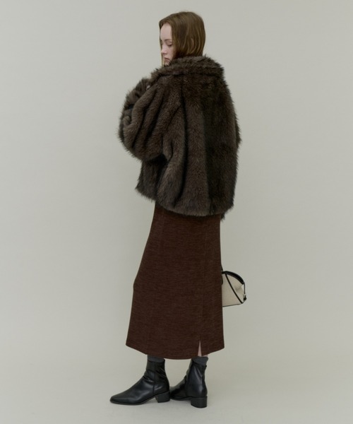 Plumel（プルメル）の「Fox Like Fur Blouson / フォックスライクファーブルゾン（その他アウター・レディース・グレー/ベージュ/アイボリー・MEDIUM）」の8枚目の写真