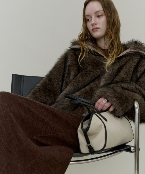 Plumel（プルメル）の「Fox Like Fur Blouson / フォックスライクファーブルゾン（その他アウター・レディース・グレー/ベージュ/アイボリー・MEDIUM）」の5枚目の写真