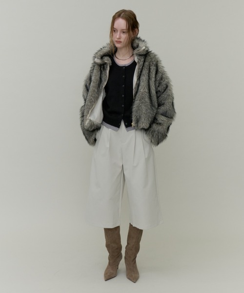 Plumel（プルメル）の「Fox Like Fur Blouson / フォックスライクファーブルゾン（その他アウター・レディース・グレー/ベージュ/アイボリー・MEDIUM）」の19枚目の写真