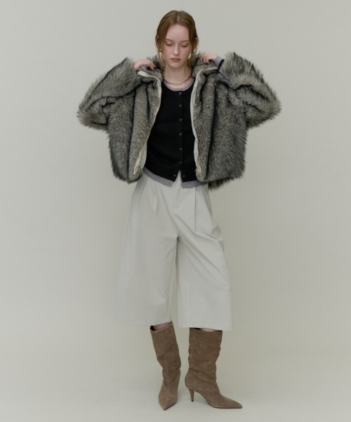 Plumel（プルメル）の「Fox Like Fur Blouson / フォックスライクファーブルゾン（その他アウター・レディース・グレー/ベージュ/アイボリー・MEDIUM）」の20枚目の写真
