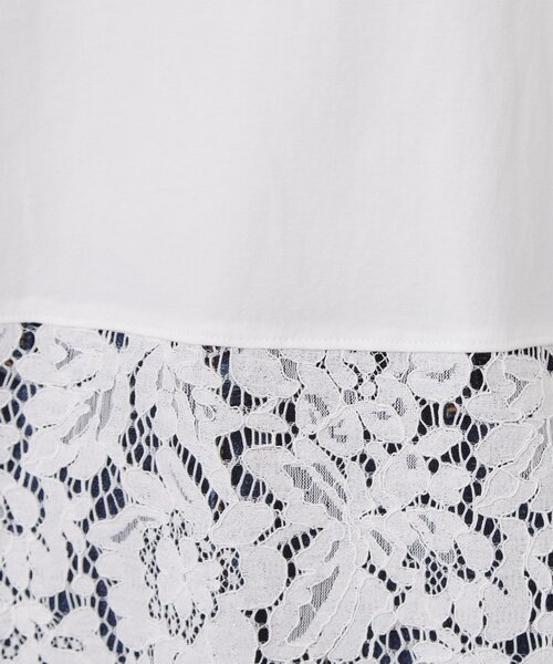 OPAQUE.CLIP（オペークドットクリップ）の「裾レースドッキングカットソー【洗濯機OK】（Tシャツ/カットソー・レディース・ホワイト・40/38）」の9枚目の写真