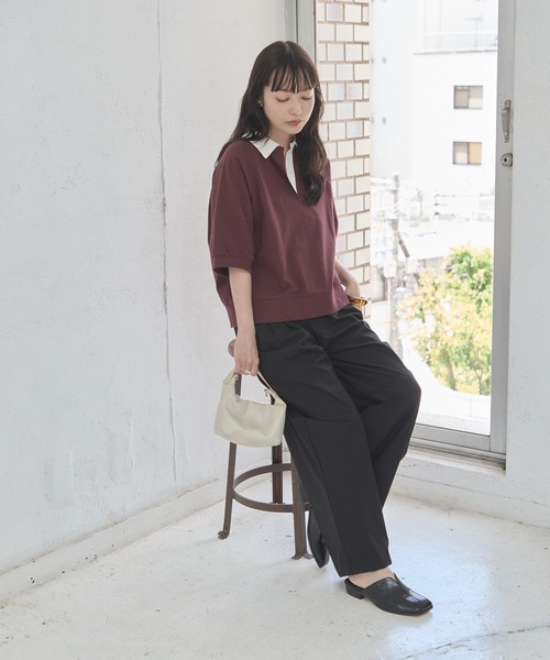 AMERICAN HOLIC(アメリカンホリック)の「【マルチ機能】美・美・美ワイドパンツ(スラックス・レディース・チェック/杢グレー/ブラック/ブラウン系その他2・L/M/S/XL)」の9枚目の写真