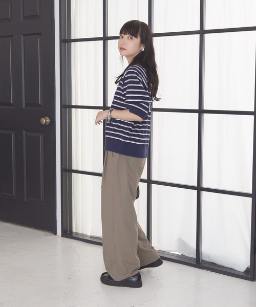 AMERICAN HOLIC(アメリカンホリック)の「【マルチ機能】美・美・美ワイドパンツ(スラックス・レディース・チェック/杢グレー/ブラック/ブラウン系その他2・L/M/S/XL)」の17枚目の写真