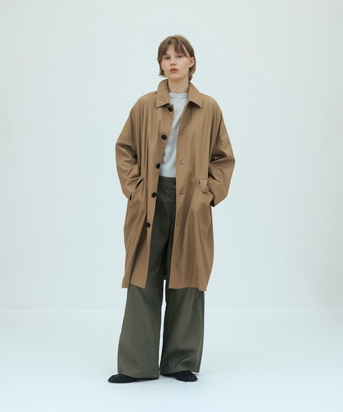 GALERIE VIE(ギャルリー ヴィー)の「パウダーコットンギャバジン バルカラーコート(ステンカラーコート・レディース・ベージュ・FREE)」の2枚目の写真