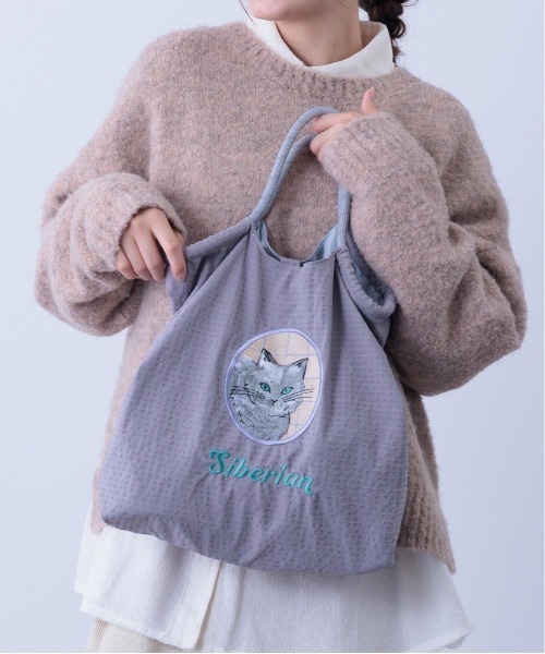 and it_(アンドイット)の「猫ちゃん刺繍ロープハンドルコンパクトバッグ(トートバッグ・レディース・その他4/その他1/その他3/その他2・FREE)」の4枚目の写真