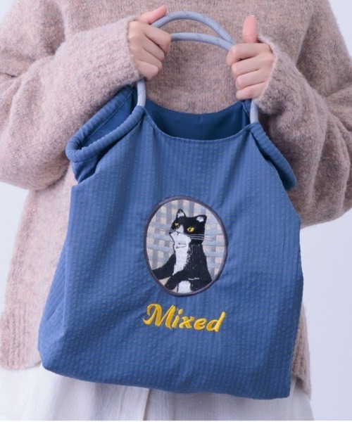 and it_(アンドイット)の「猫ちゃん刺繍ロープハンドルコンパクトバッグ(トートバッグ・レディース・その他4/その他1/その他3/その他2・FREE)」の1枚目の写真