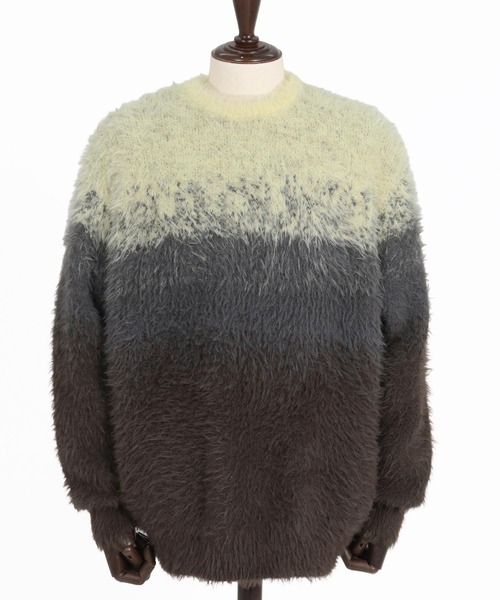ADAM PATEK(アダムパテック)の「mn3310-rough gradientborder crewneck クルーネックニット(AP2621015)(ニット/セーター・メンズ・グレー/イエロー/グリーン・1/2)」の16枚目の写真