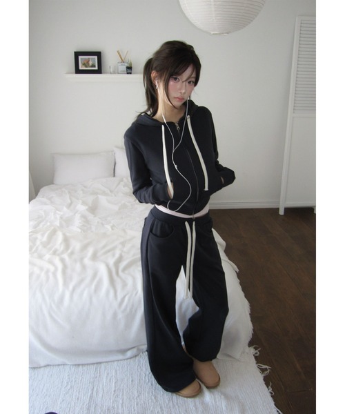 modimood（モディムード）の「MOMU [MADE] ヴィンテージトレーニングスウェットパンツ（スウェットパンツ・レディース・ネイビー/ピンク/チャコール・FREE）」の10枚目の写真