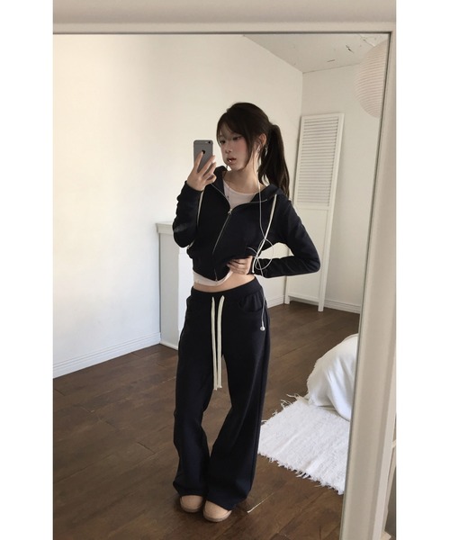 modimood（モディムード）の「MOMU [MADE] ヴィンテージトレーニングスウェットパンツ（スウェットパンツ・レディース・ネイビー/ピンク/チャコール・FREE）」の15枚目の写真