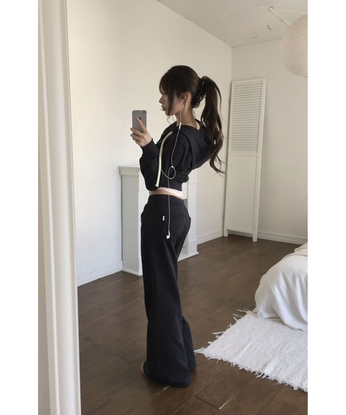 modimood（モディムード）の「MOMU [MADE] ヴィンテージトレーニングスウェットパンツ（スウェットパンツ・レディース・ネイビー/ピンク/チャコール・FREE）」の16枚目の写真