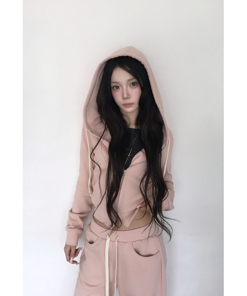 modimood（モディムード）の「MOMU [MADE] ヴィンテージトレーニングスウェットパンツ（スウェットパンツ・レディース・ネイビー/ピンク/チャコール・FREE）」の9枚目の写真