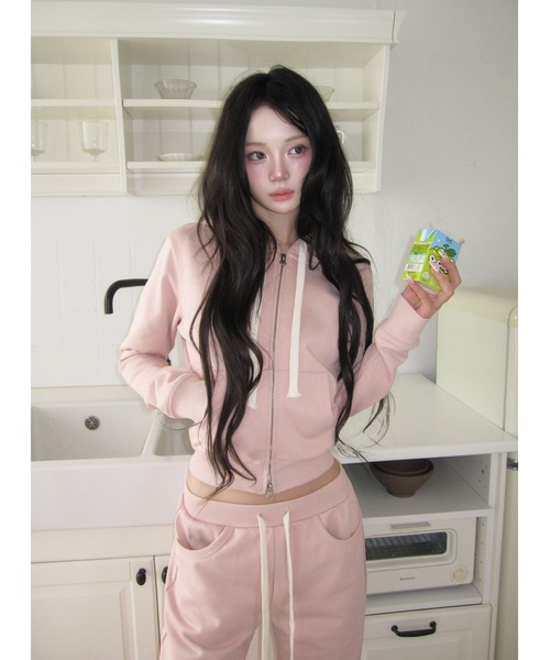 modimood（モディムード）の「MOMU [MADE] ヴィンテージトレーニングスウェットパンツ（スウェットパンツ・レディース・ネイビー/ピンク/チャコール・FREE）」の5枚目の写真
