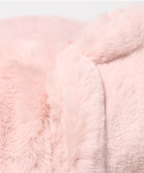 WEGO（ウィゴー）の「WEGO/ファーボンバーキャップ（ニットキャップ/ビーニー・レディース・ブラック/ベージュ/ホワイト/ピンク/グレー・FREE）」の8枚目の写真