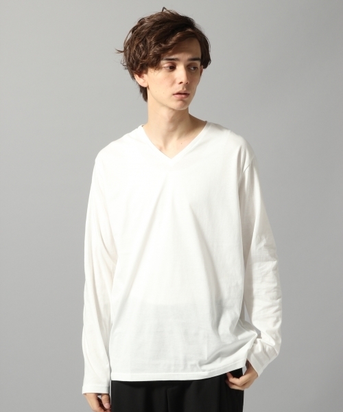 HARE(ハレ)の「【放熱/保温】ダブルファンクションVネックカットソー(HARE)(Tシャツ/カットソー・メンズ・ベージュ/オフホワイト/グレー/ブラック・SMALL/MEDIUM/LARGE)」の1枚目の写真