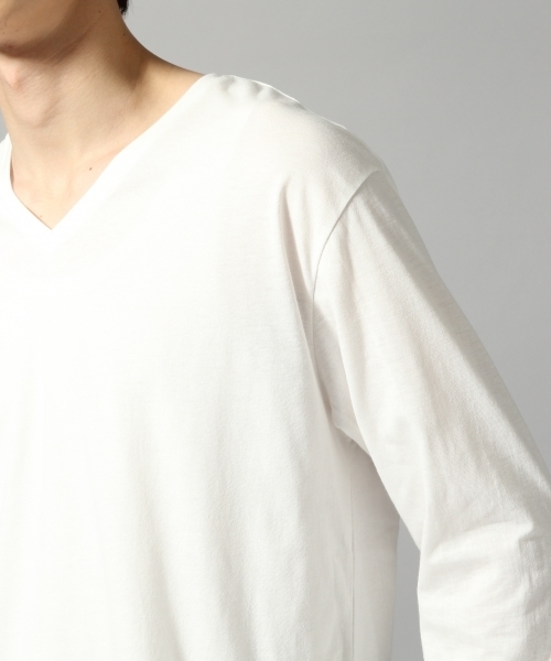 HARE(ハレ)の「【放熱/保温】ダブルファンクションVネックカットソー(HARE)(Tシャツ/カットソー・メンズ・ベージュ/オフホワイト/グレー/ブラック・SMALL/MEDIUM/LARGE)」の9枚目の写真