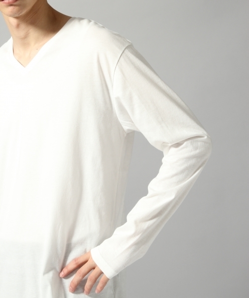 HARE(ハレ)の「【放熱/保温】ダブルファンクションVネックカットソー(HARE)(Tシャツ/カットソー・メンズ・ベージュ/オフホワイト/グレー/ブラック・SMALL/MEDIUM/LARGE)」の10枚目の写真