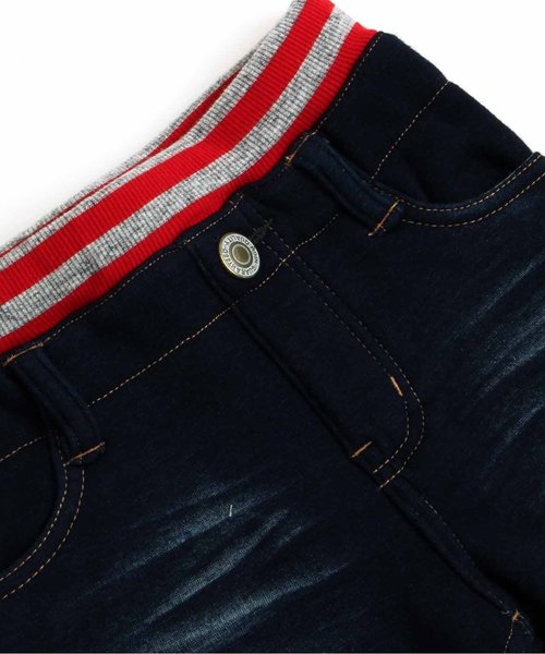 BREEZE(ブリーズ)の「あったかインディゴ裏シャギーロングパンツ(10分丈)(デニムパンツ・キッズ・ブルー/ネイビー・140/95/80/110/130/90/120/100)」の21枚目の写真