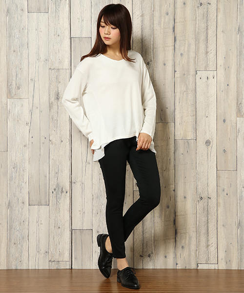 ikka（イッカ）の「スキニークロップドパンツ（その他パンツ・レディース・ブラック/ホワイト/ピンク/ブルー/ネイビー/オリーブ・SMALL/MEDIUM/LARGE）」の13枚目の写真