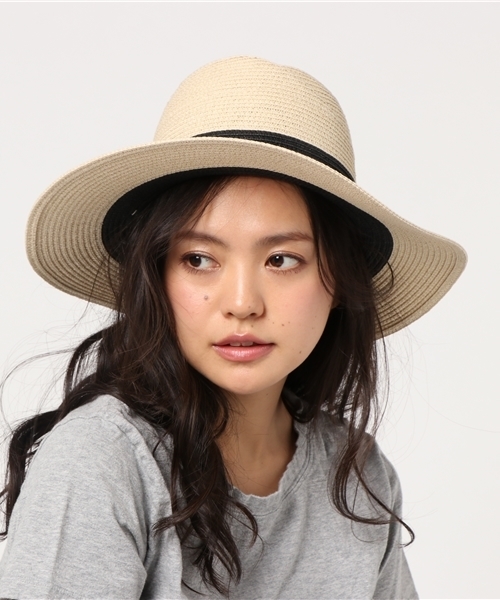 Casselini（キャセリーニ）の「スリム雑材ハット（ハット・レディース・ホワイト/ブラック/ブルー・ﾌﾘ-）」の3枚目の写真