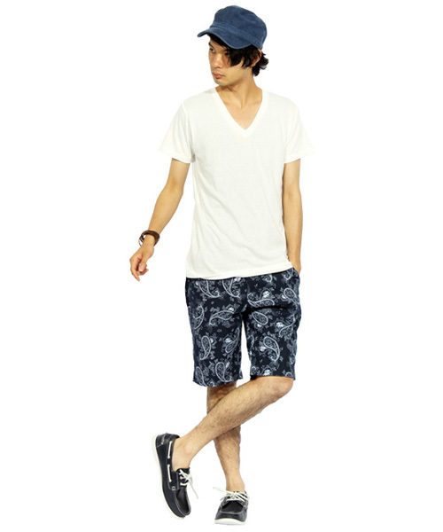 8(eight)(エイト)の「Vネック 無地 半袖 Tシャツ (Tシャツ/カットソー・メンズ・ホワイト/グレー/ブラック/ネイビー・LARGE/MEDIUM)」の20枚目の写真