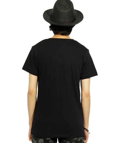 8(eight)(エイト)の「Vネック 無地 半袖 Tシャツ (Tシャツ/カットソー・メンズ・ホワイト/グレー/ブラック/ネイビー・LARGE/MEDIUM)」の16枚目の写真