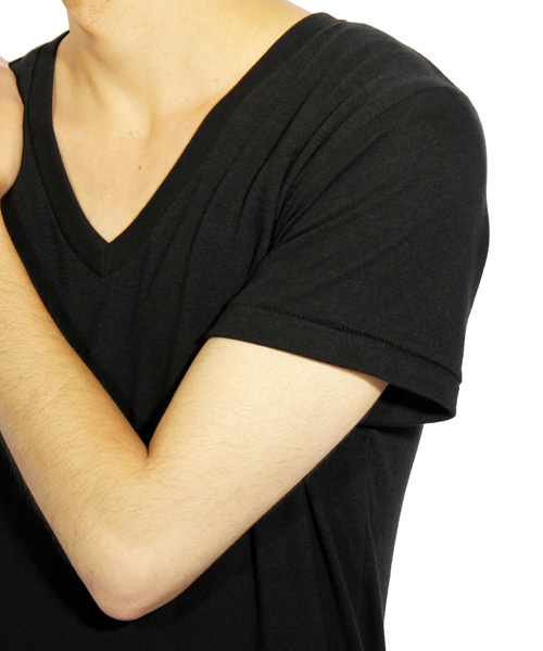 8(eight)(エイト)の「Vネック 無地 半袖 Tシャツ (Tシャツ/カットソー・メンズ・ホワイト/グレー/ブラック/ネイビー・LARGE/MEDIUM)」の12枚目の写真