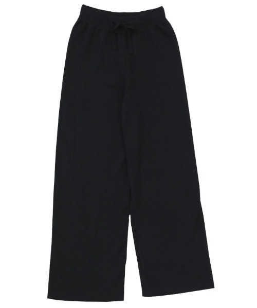 select MOCA(セレクトモカ)の「シンプルニットワイドパンツ(その他パンツ・レディース・ブラック/ベージュ/ブラウン・FREE)」の7枚目の写真