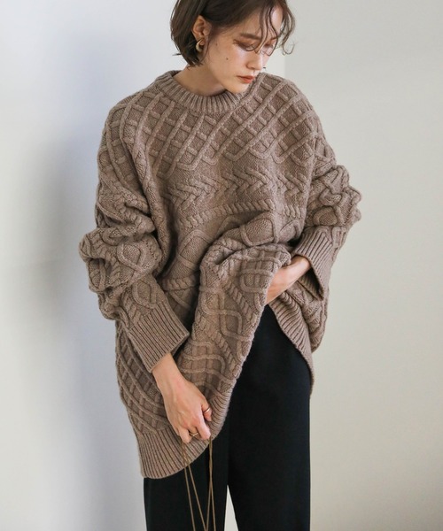 select MOCA(セレクトモカ)の「シンプルニットワイドパンツ(その他パンツ・レディース・ブラック/ベージュ/ブラウン・FREE)」の18枚目の写真