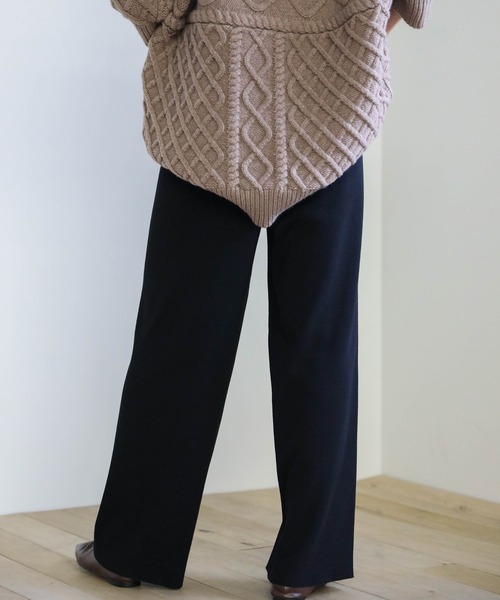select MOCA(セレクトモカ)の「シンプルニットワイドパンツ(その他パンツ・レディース・ブラック/ベージュ/ブラウン・FREE)」の19枚目の写真