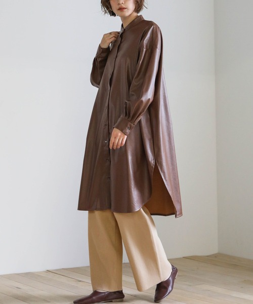 select MOCA(セレクトモカ)の「シンプルニットワイドパンツ(その他パンツ・レディース・ブラック/ベージュ/ブラウン・FREE)」の13枚目の写真